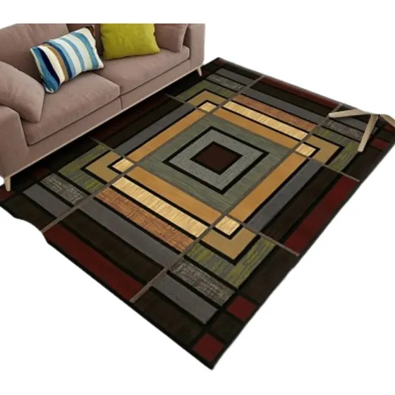 Wym- Alfombra Pequeña Con Impresion 3d, Espiral Verde