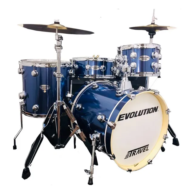 Bateria Viajera Evolution 4 Piezas Atriles Asiento Platillos