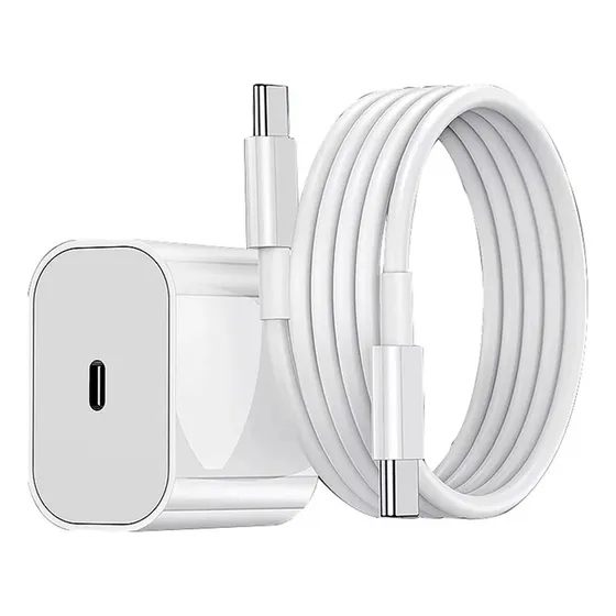 Pctecmx Cargador Compatible Con iPhone 20w Carga Rapida 12 13 14 Color Blanco