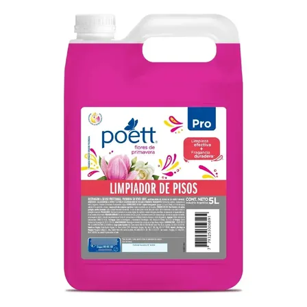 Limpiador De Pisos Poett Pro Lavanda 5l Flores De Primavera