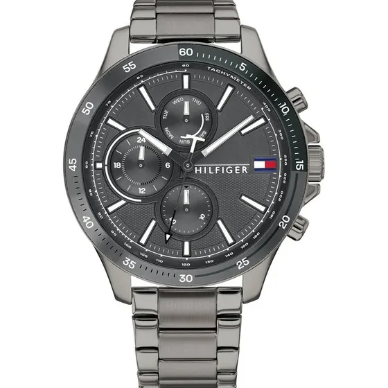 Tommy Hilfiger Reloj Con Correa De Acero Esfera Gris 1791719