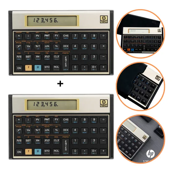 Kit 2 Calculadora Financeira Hp 12c 10 Digitos 120 Funções