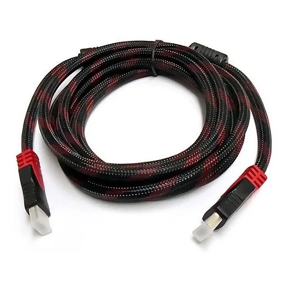 Cable Hdmi 15 Metros Fullhd 1080p Color Rojo Negro Ele-Gate