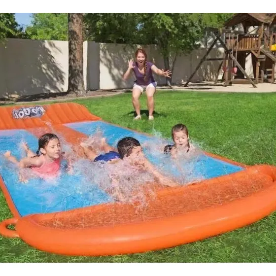 Tobogan Acuatico Triple Rampa Agua Deslizante 5.49 Metros