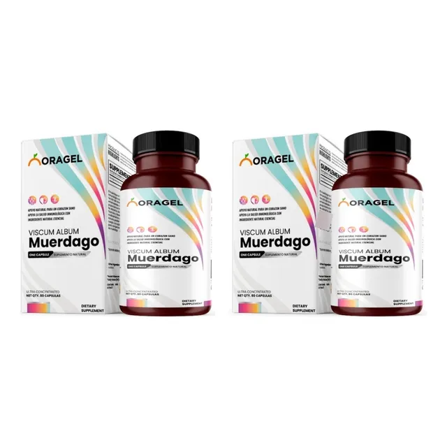 Pack 2 Frascos Suplemento Dietético Muerdago 80 Cápsulas