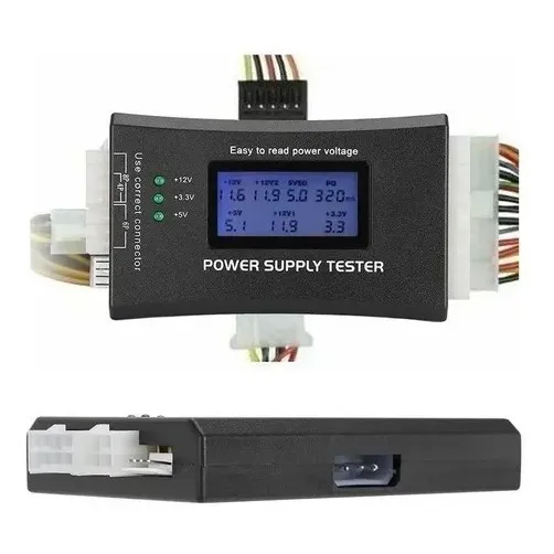 Testador De Fonte Atx Visor Digital Lcd Sata Ide