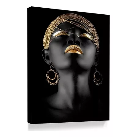 Canvas | Mega Cuadro Decorativo | Mujer Africana | 140x90