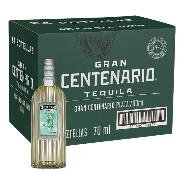 Tequila Centenario Plata 700 Ml Pack De 24