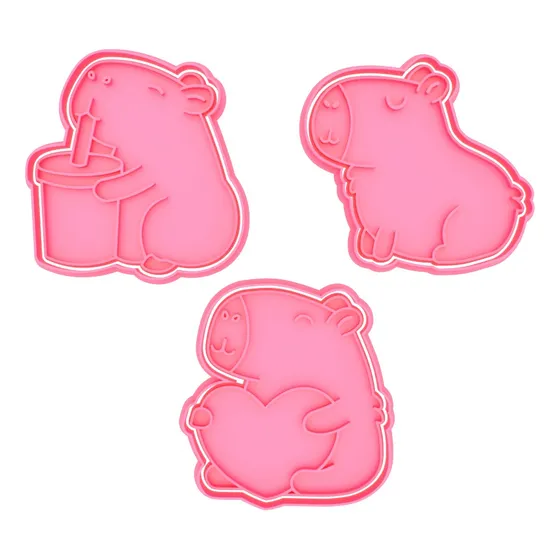 Cortante De Galletitas Set X3 Capibara 1 Cookies