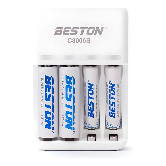 Cargador De Baterías Beston Aa Y Aaa Recargable X 4 Pilas