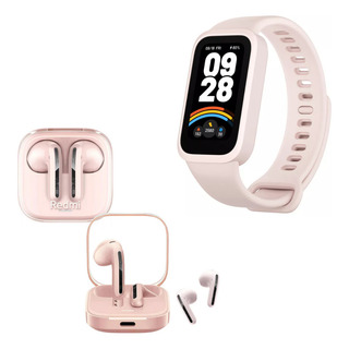 Xiaomi Smartband 9 Active Con Redmi Buds 6 Active, Rosa. Xiaomi Smartband 9 Active Con Redmi Buds 6 Active, Rosa.