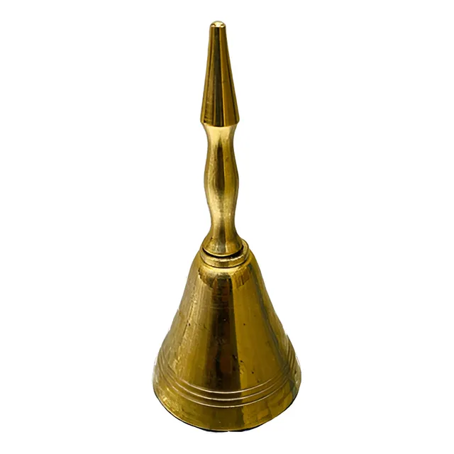 Campana Tibetana 12cm Metal Importada Himalaya Palo Cencerro