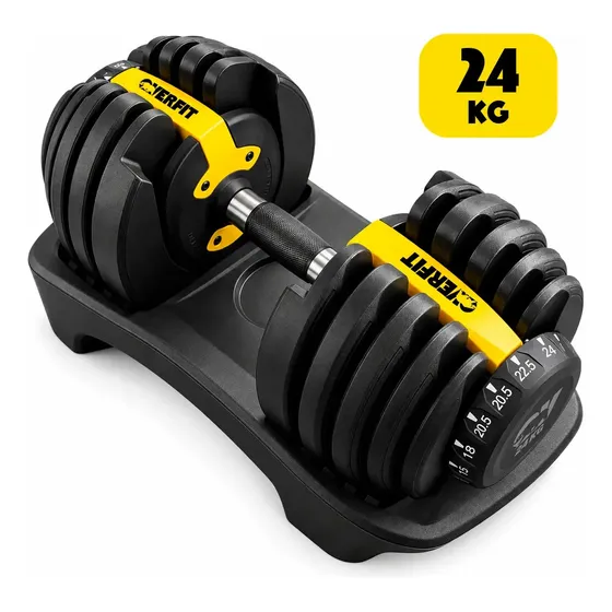 Mancuernas Ajustables 24 Kg Overfit Pesas Discos Automática Gym 2.5 A 24kg