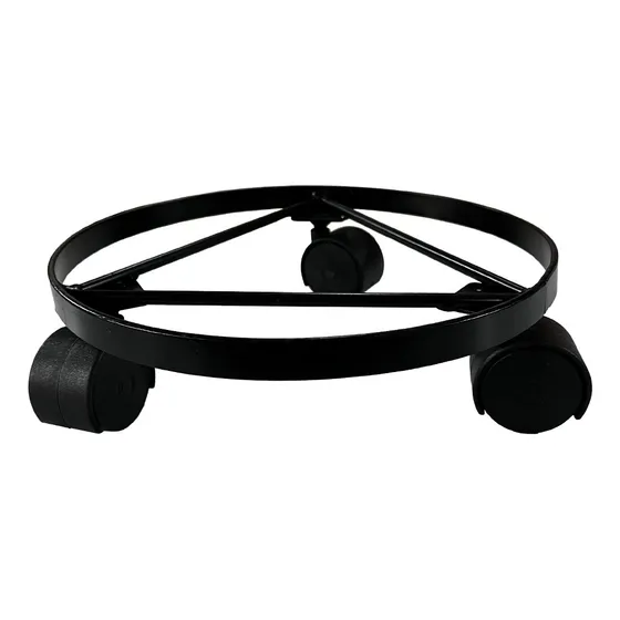 Bandeja Plato Base Redondo Hierro Con Rueda 40cm Diámetro