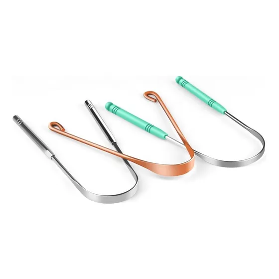 Limpiador De Lengua Metalico Cuidado Bucal Salud Higiene