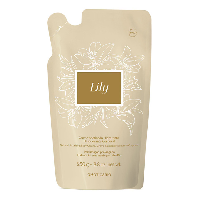 Refil Creme Acetinado Desodorante Hidratante Corporal Lily Refil Creme Acetinado Desodorante Hidratante Corporal Lily
