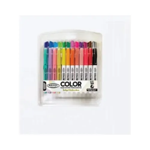 Set 20 Marcadores De Colores Mas 4 Destacadores Pastel Artel