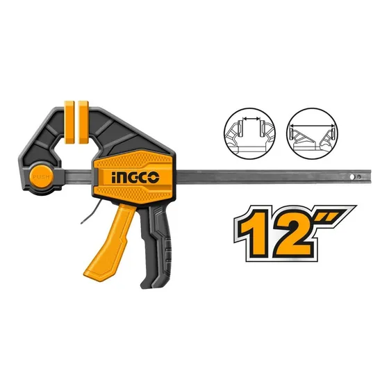 Prensa Rapida Auto Ajustable 12 60kg Ingco Hqbc01602