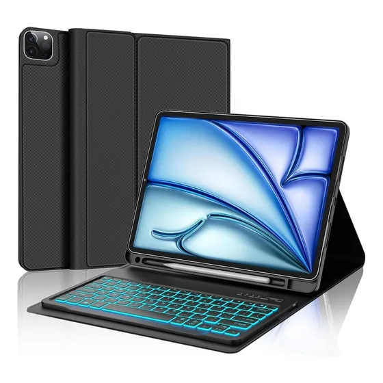 Funda Forro iPad Air 13 Y Pro 12.9 Pulgadas Con Teclado
