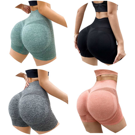 Kit Short Sem Costura Levanta Bumbum Fitnes Academia Corrida Kit Short Sem Costura Levanta Bumbum Fitnes Academia Corrida