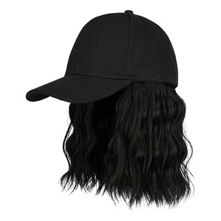 Boné De Beisebol Feminino Com Peruca, Cabelo Curto E Encarac Boné De Beisebol Feminino Com Peruca, Cabelo Curto E Encarac