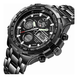 Golden Hour Reloj Digitales Analógicos De Acero Para Hombres Golden Hour Reloj Digitales Analógicos De Acero Para Hombres