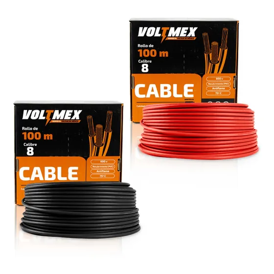 Pack 2 Cajas Cable Electrico Calibre 8 De 100 Metros