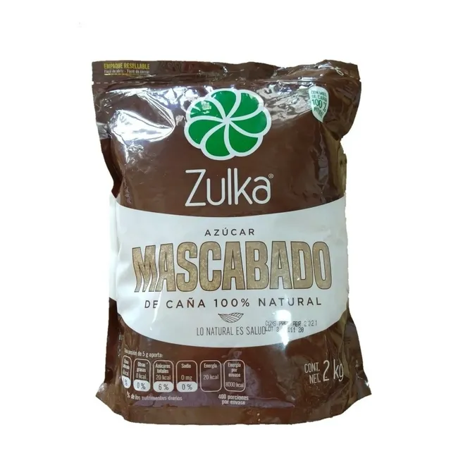 Zulka Azúcar Mascabado De Caña 100% Natural 2 Kg