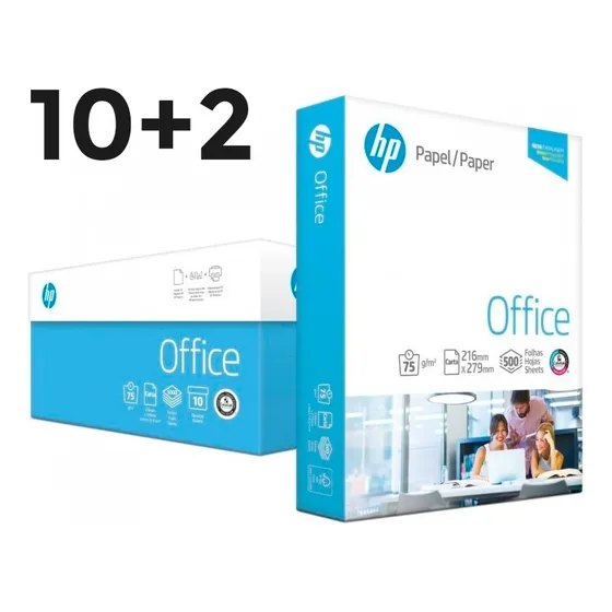 Caja Resma De Papel Carta Marca Hp 500 Hojas 12und