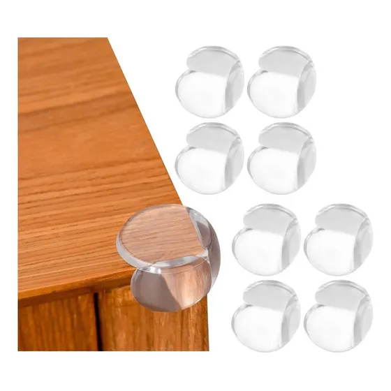 Protector Golpes Bebe Cubre Esquinero Punta Borde Mesa X8 Color Clear