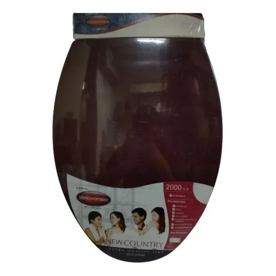 Asiento New Country Cherry(vinotinto)p/sanitario Venceramica