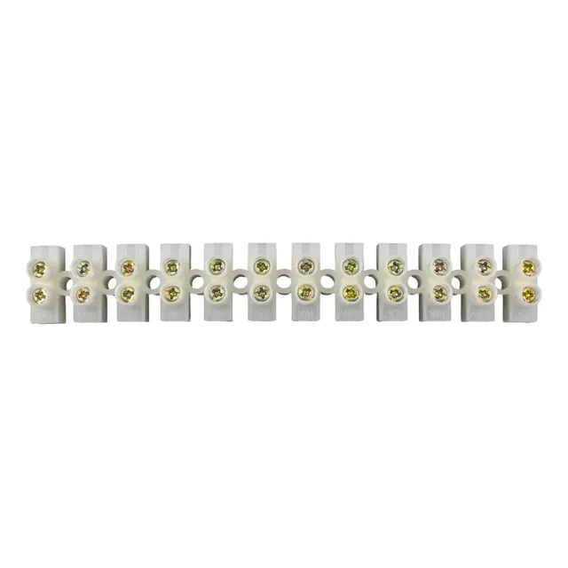 2 Unidades De Bornera Blanca De Empalme 12p 10a 380v