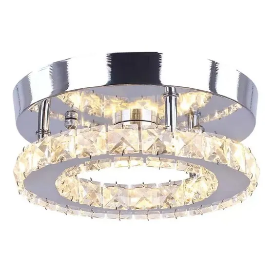 Lámpara De Techo Led Plafón Cristal 3000k Cuadrado Moderno
