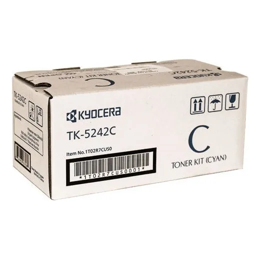Cartucho De Toner Kyocera Tk-5242c Cyan 3000 Paginas /v /v Tinta Cian