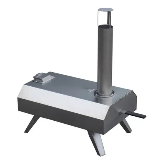 Horno Pizza A Pellet Acero Inoxidable 54.5x36x71cm Bighouse Gris