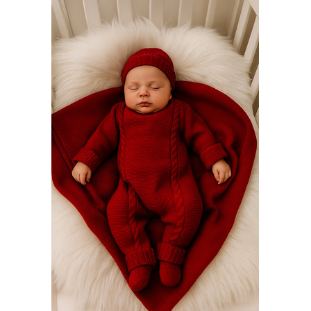 Saida Maternidade De Tricot 2 Pçs Luxo Macacão E Manta 75x75 Saida Maternidade De Tricot 2 Pçs Luxo Macacão E Manta 75x75