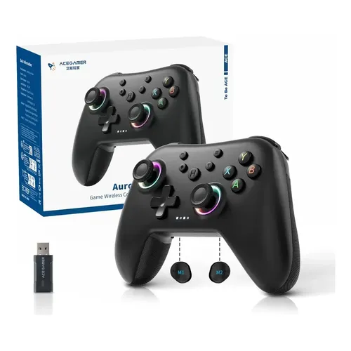 Controlador Sem Fio Bluetooth Gamija MG25Z Preto Para Nintendo