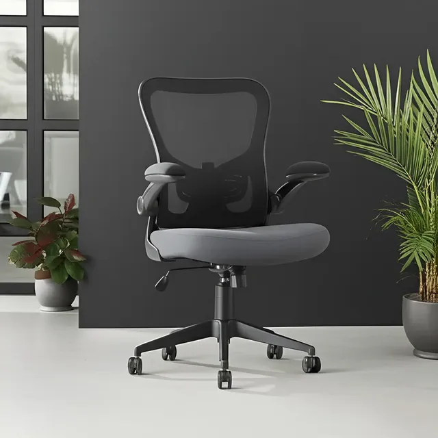 Cadeira De Escritório Dt3 Office Vita Cinza Escuro Mesh Ajustável...