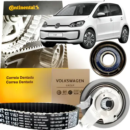 Kit Correia Dentada + Polia + Tensor Vw Up! 1.0 12v Mpi 2015