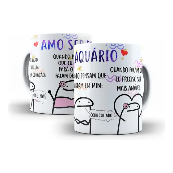 Caneca Signos Com Caixinha Presente Xícara Amo Ser Signo 