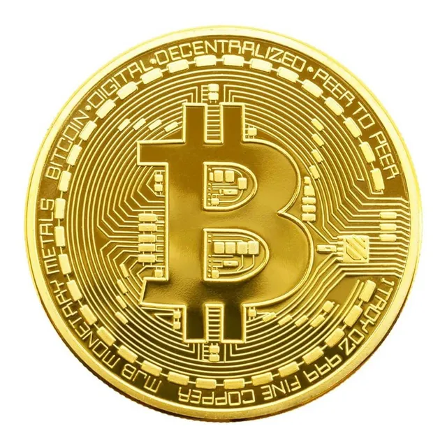 Bitcoin Moneda Física Metal Decorativa Coleccionable Premium