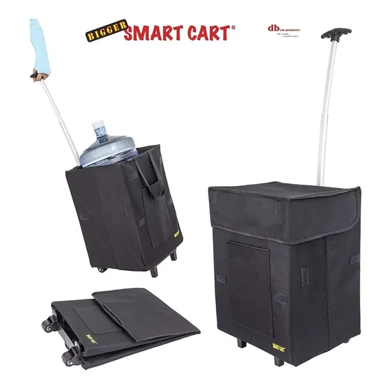 Carrito De Compras Plegable Multiuso Feria 48 Litros Black