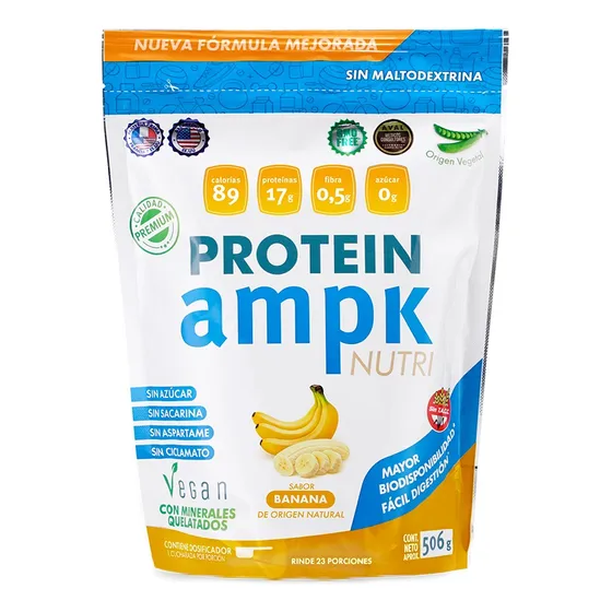 Ampk Protein - Proteína Vegana Con Minerales Quelatados Sabor Banana