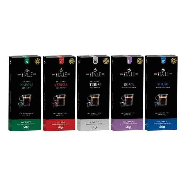 Capsulas Cafe Italle Compativel Nespresso Expresso 50 Und