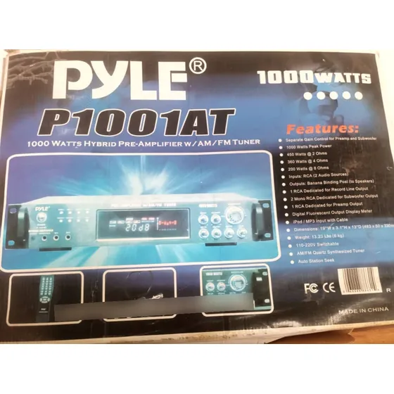 Pyle Preamplificador Híbrido 1000 Watts + Sintonizador Am/fm