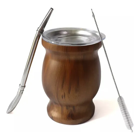 W Taza De Té De Calabaza Yerba Mate Bombillas 230 Ml