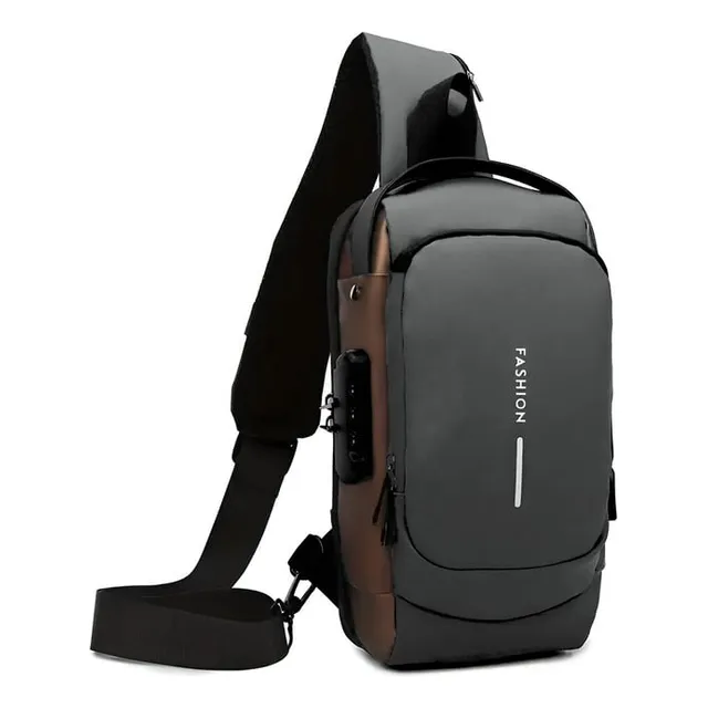 Bolso Bandolera Antirrobo Impermeable Hombre Con Usb Puerto
