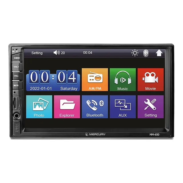 Pantalla Stereo Bluetooth Mirror Link Doble Din 7 Pulgadas