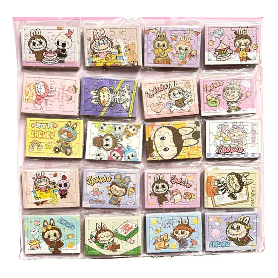 Labubu Mini Puzzle Sorpresa Cumpleaños Pack 20 Set (100 Un)
