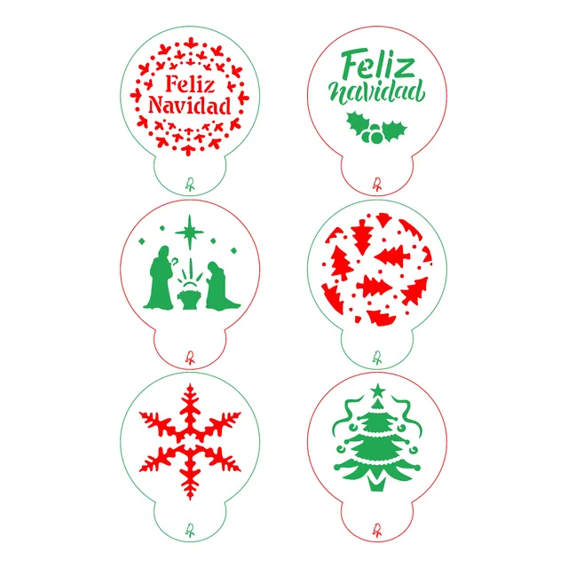 Stencil Plantilla Repostería Navidad 7cm Galletas Y Alfajor